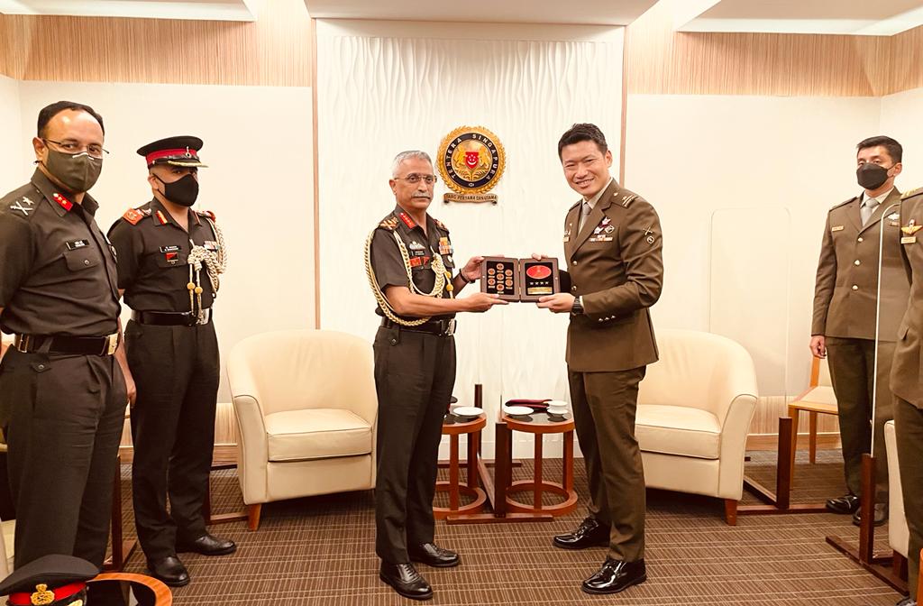 Indian Army chief Gen. Naravane meets Singapore’s top military leadership