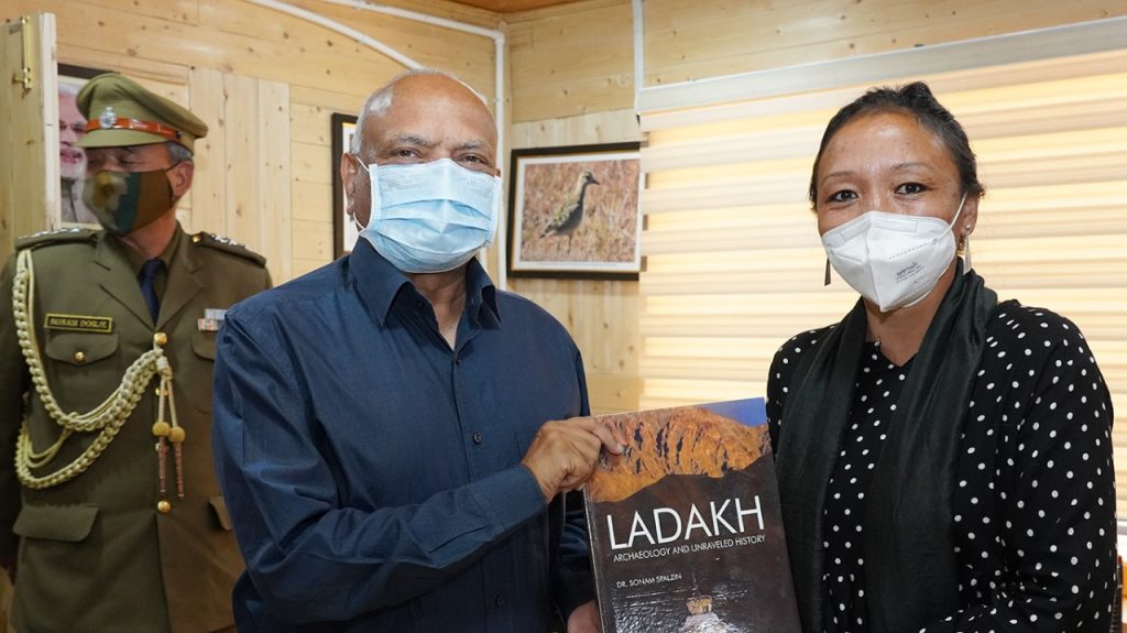 Archaeologist Dr Spalzin calls on LG Mathur