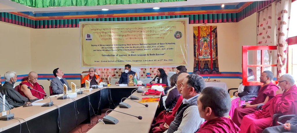NIOS, GoI sign MoU for “Introduction of Courses in Bhoti Language & Bodh Darshan” in Leh