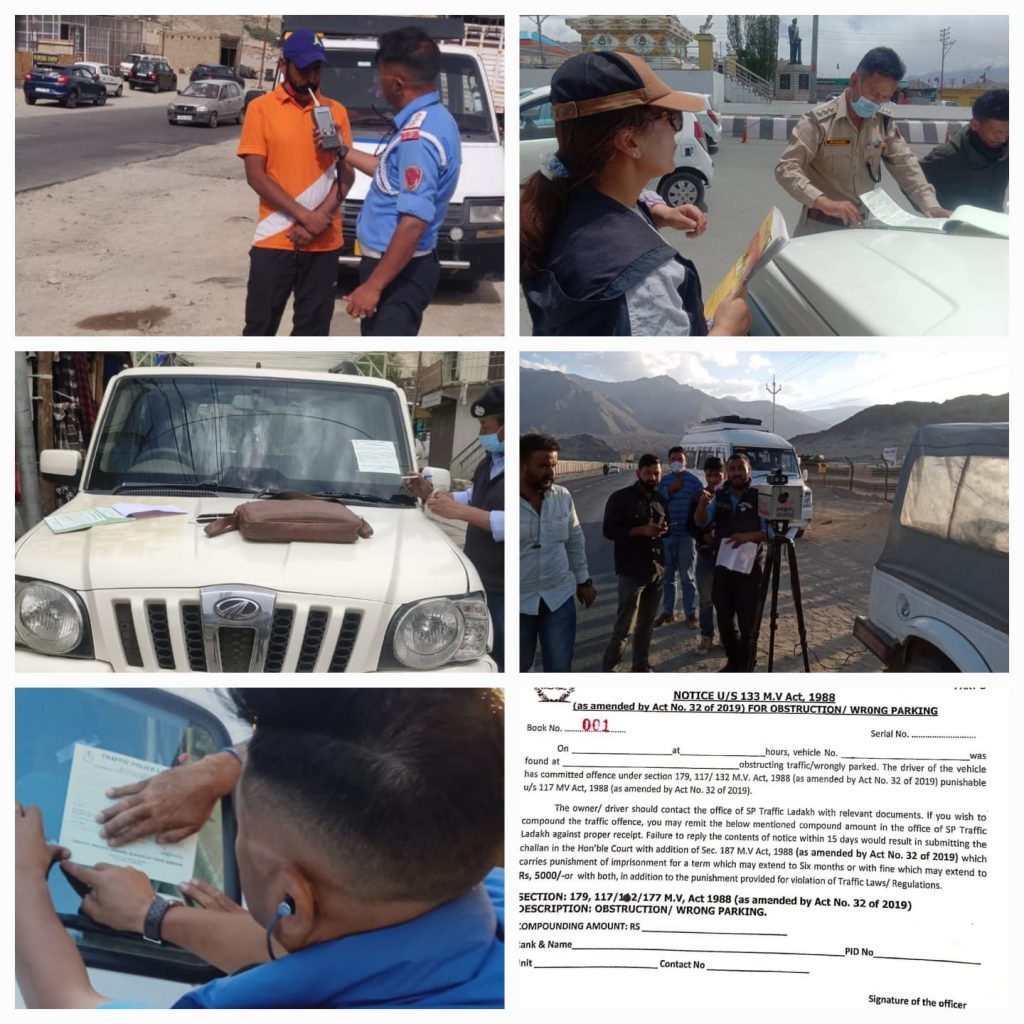 Police launches special drive against traffic violations in Leh