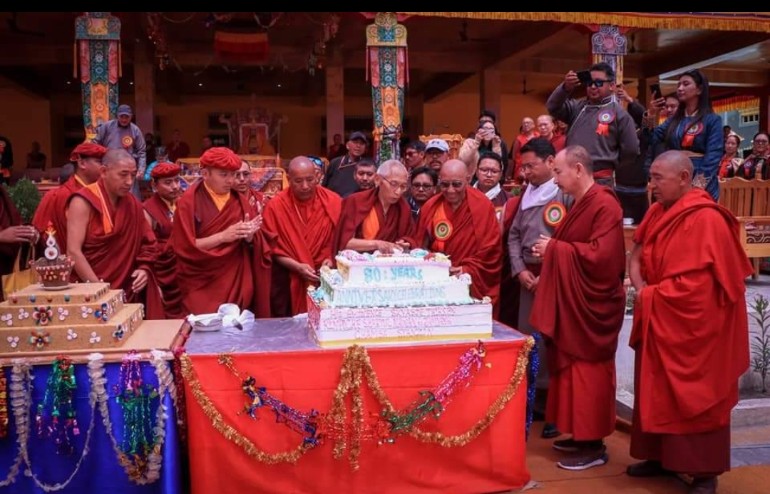 80th birth anniversary of H.E Thiksey Rinpoche celebrated at Diskit Monastery
