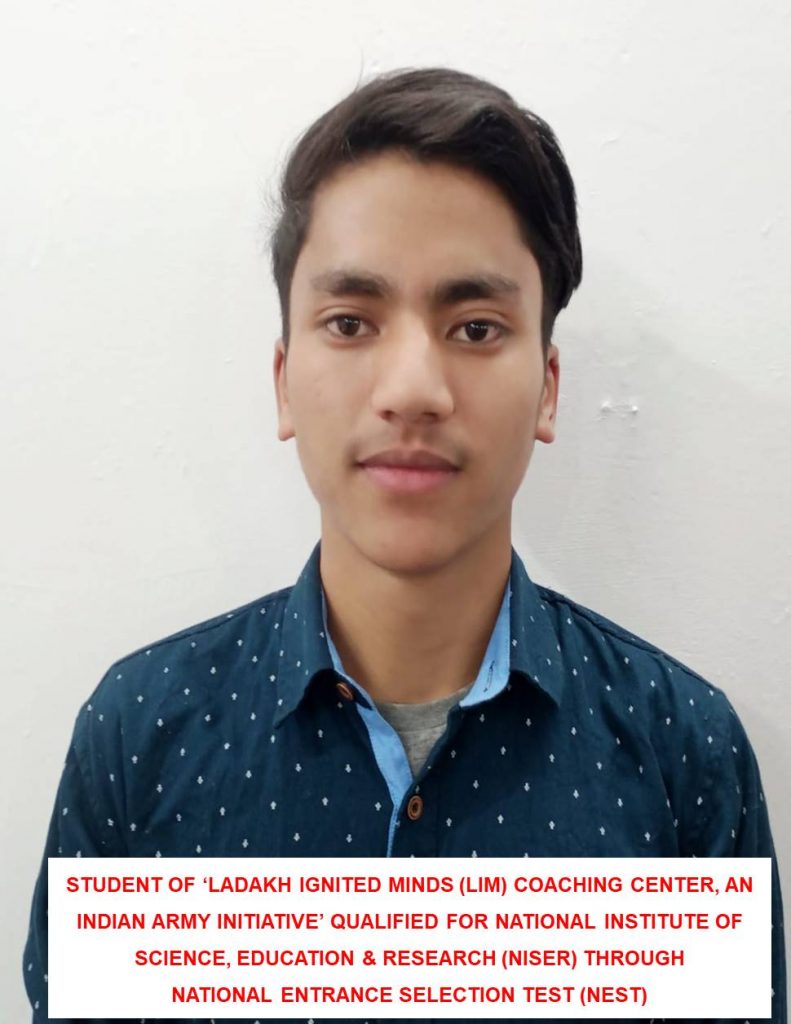 Kargil boy qualifies for NISER - Ladakh News - indusdispatch.in