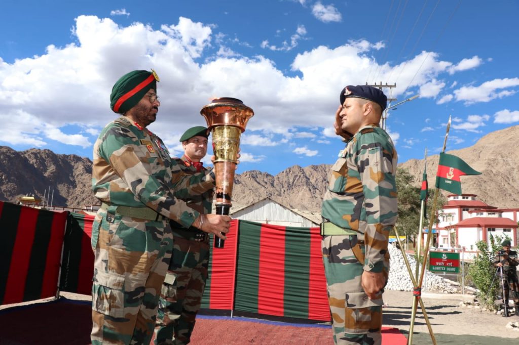 Kargil Vijay Flame reaches LSRC, Leh Kargil Vijay Flame reaches LSRC, Leh - Ladakh News - indusdispatch.in