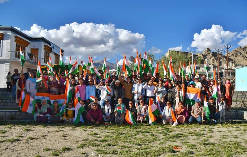 In Pics | Har Ghar Tiranga campaign gets underway in Leh