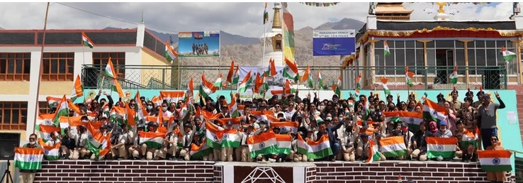 Lamdon School Leh joins the Nation in Har Ghar Tiranga Campaign Lamdon School Leh joins the Nation in Har Ghar Tiranga Campaign - Ladakh News - indusdispatch.in