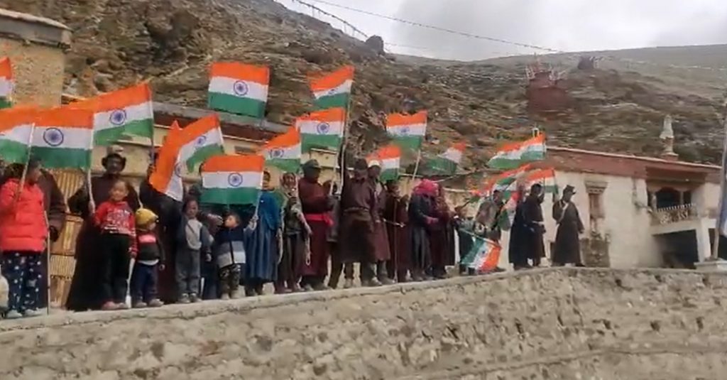 Residents of remotest hamlet on Sino-Indian border take out tricolour rally - Ladakh News - indusdispatch.in