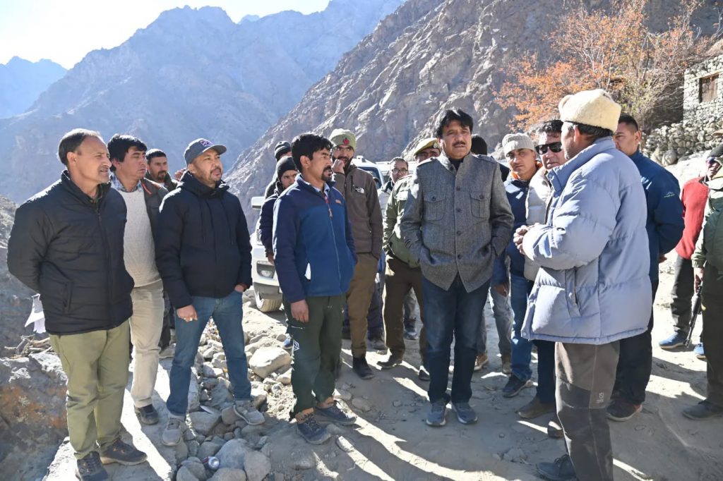 CEC Feroz Khan assesses developmental works at Yaldor Garkone
