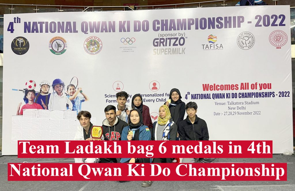 Team Ladakh bag 6 medals in 4th National Qwan Ki Do Championship