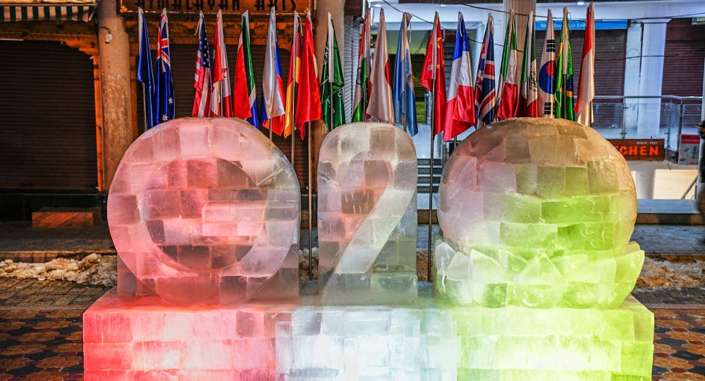Ladakh unveils G20 India Ice Sculpture