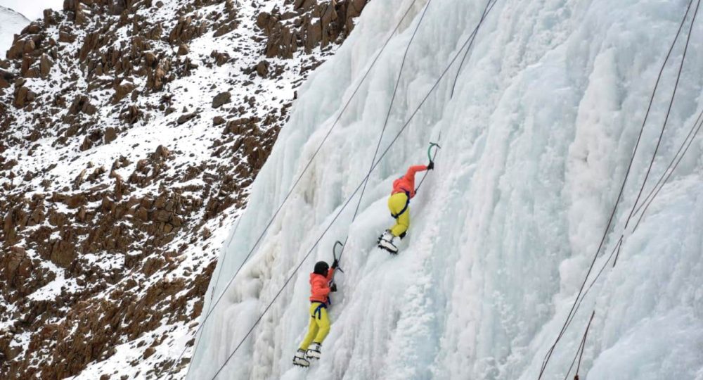 Ice Wall Climbing competition 2023 commences at Gangles