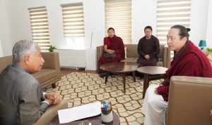 HH Sakya Trizin Gyana Vajra Rinpoche, Anjuman Moin-ul-Islam delegation call on LG Mishra