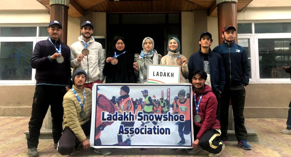 Ladakh Team wins 7 Medals at National SnowShoe Championship