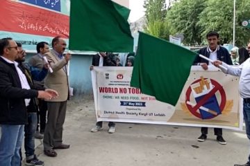 ADC Kargil flags off World No Tobacco Day rally