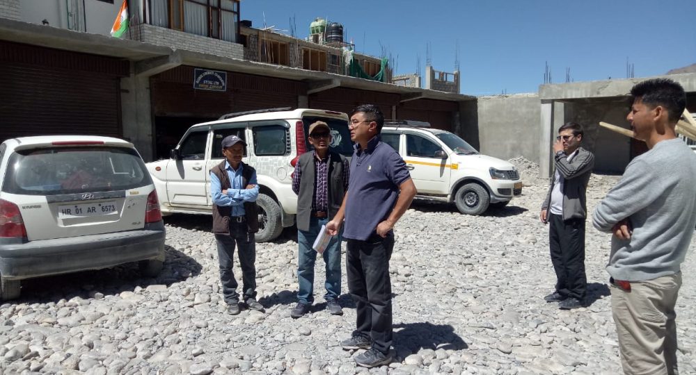 Moses Kunzang visits Zanskar, inspects several developmental projects